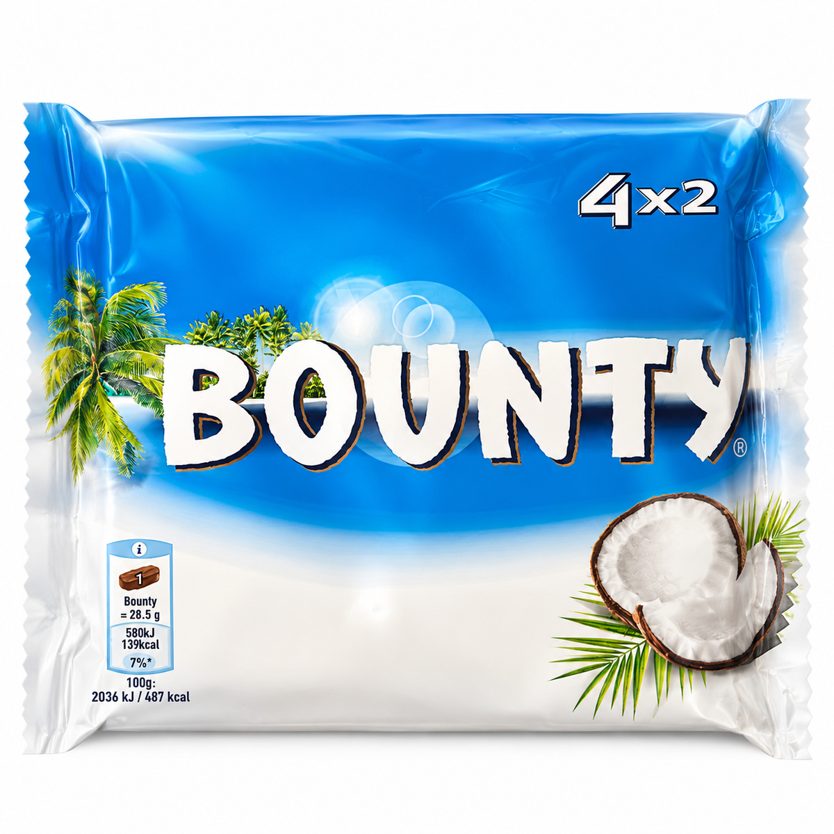 Bounty Coconut-Chocolate Bars 4-Pack