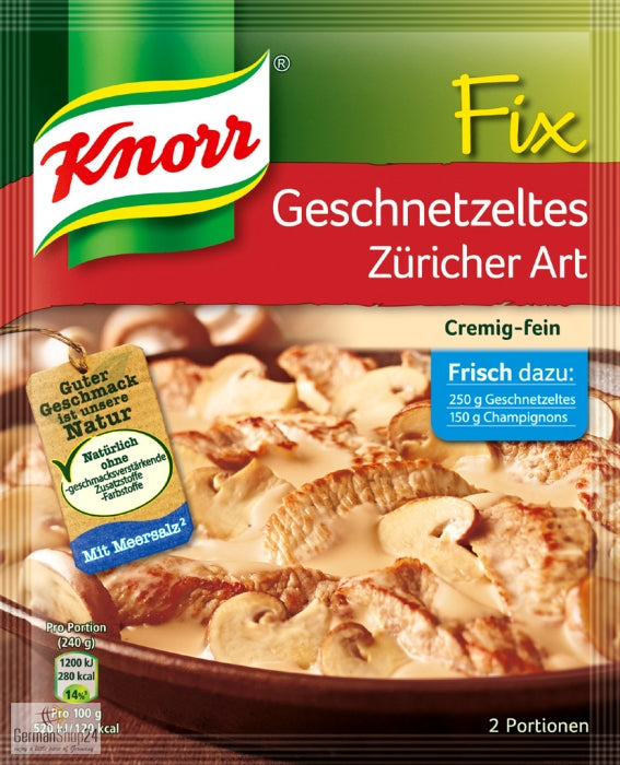 Knorr Fix for Geschnetzeltes Zurich Style