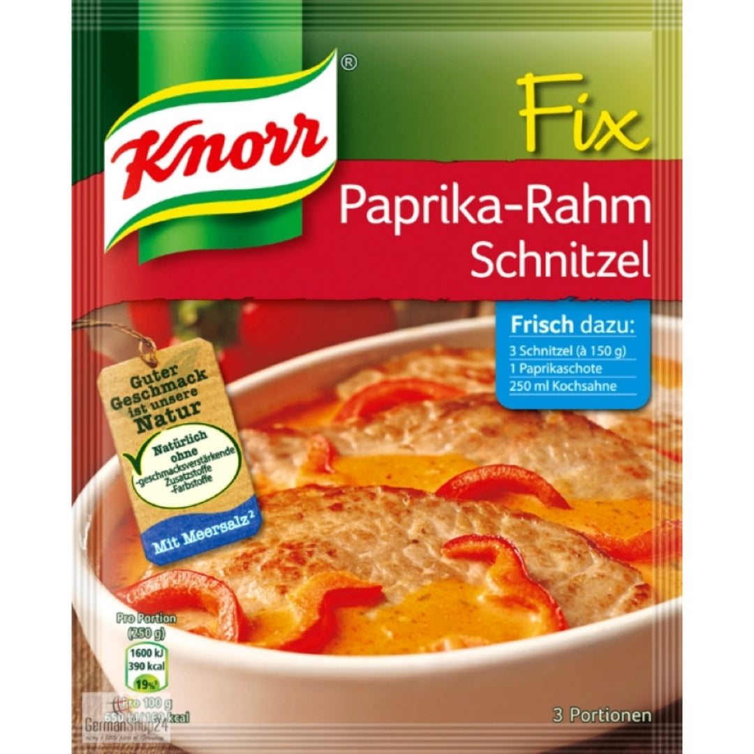 Knorr Fix for Schnitzel with Bell Pepper in Creamy Sauce
