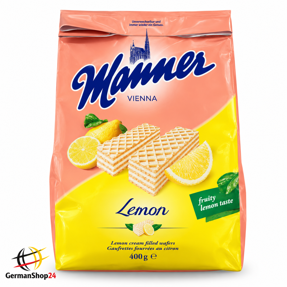 Manner Lemon Cream Filled Wafers 14.1 oz Bag
