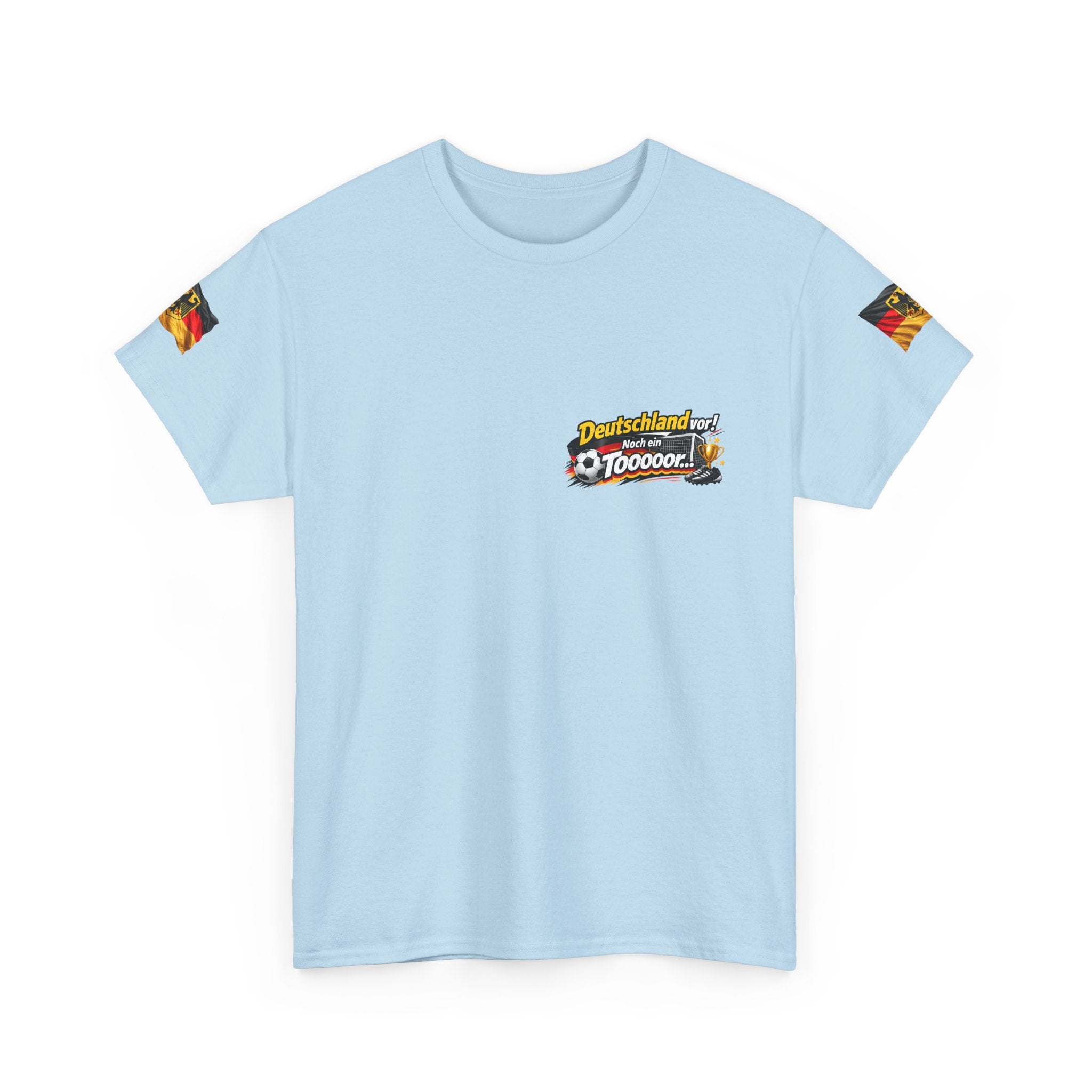 Soccer Fans T‑Shirt — "Deutschland vor! Noch ein Toooor" German Flag Tee