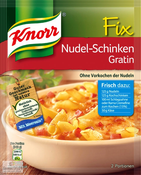 Knorr Fix for Gratin with Noodles and Ham