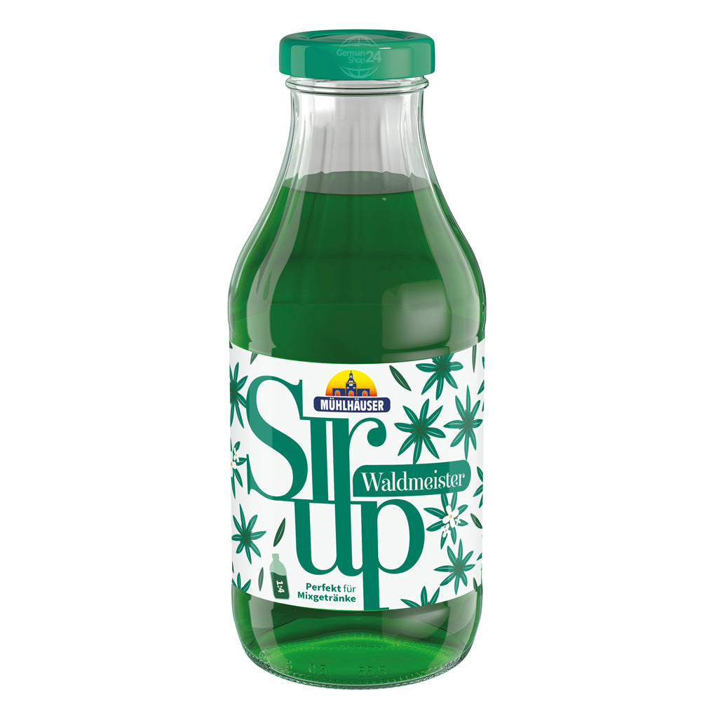Muehlhaeuser Beverage Syrup Woodruff Flavor 17.6 fl.oz Glass Bottle