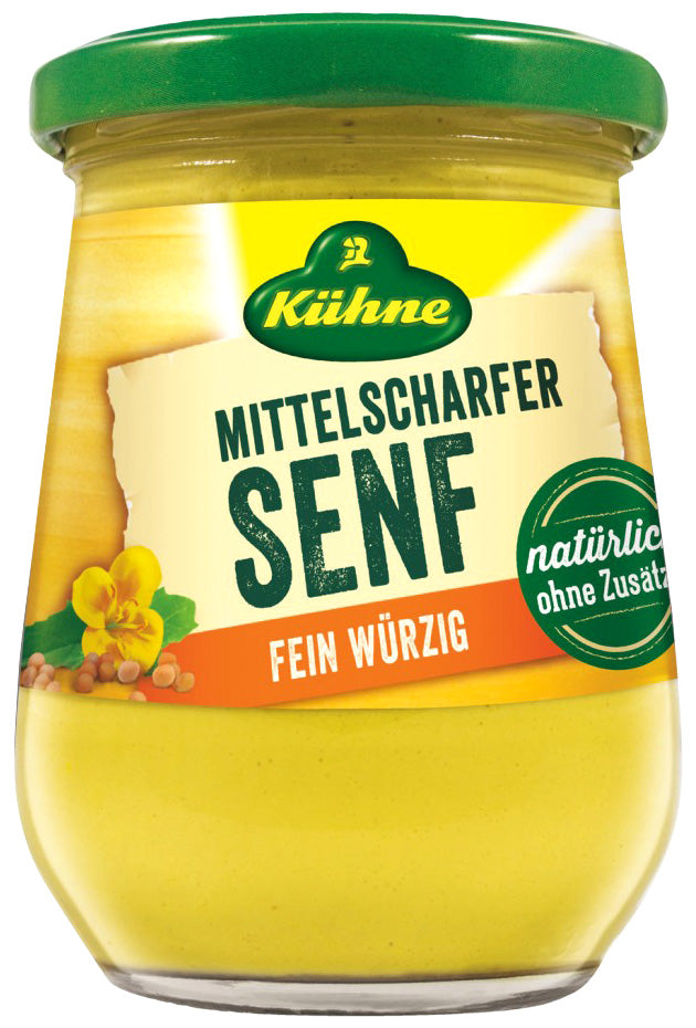 Kuehne Medium Hot Mustard 8.45 fl.oz Jar