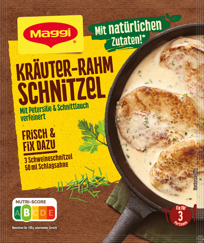 Maggi Fix for Schnitzel in Creamy Herb Sauce