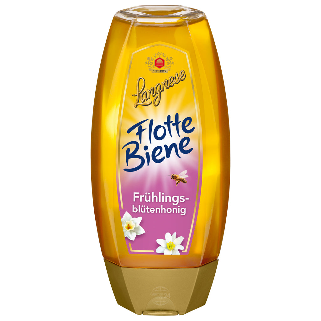 Langnese Flotte Biene Spring Blossom Honey 8.82 oz Dispenser Bottle