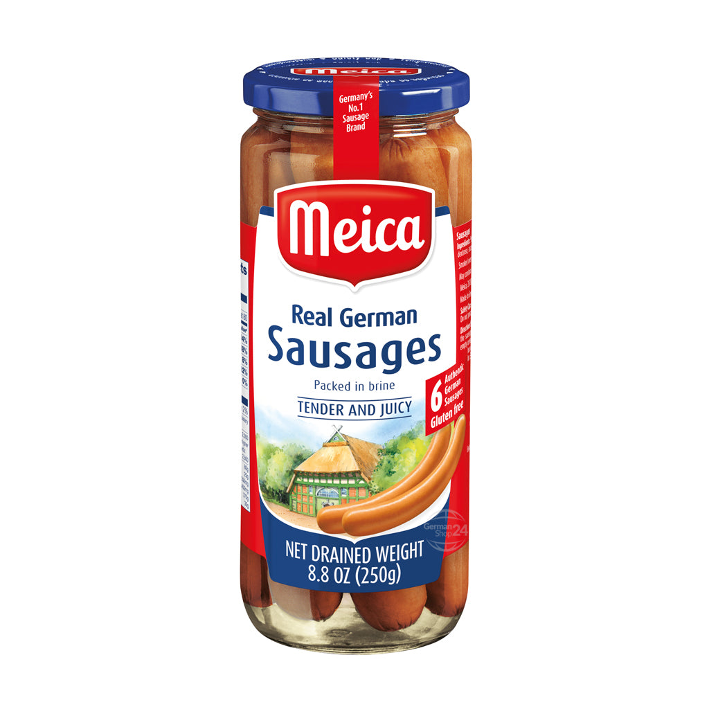 Meica Real German Sausages „Bockwurst“ 8.82 oz Glass Jar