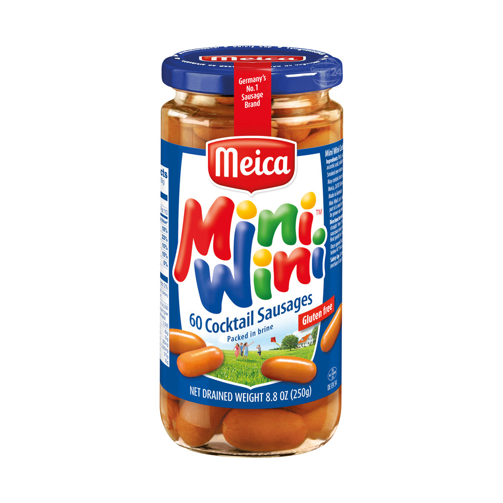 Meica Mini Wini 60 Cocktail Sausages 8.82 oz Glass Jar