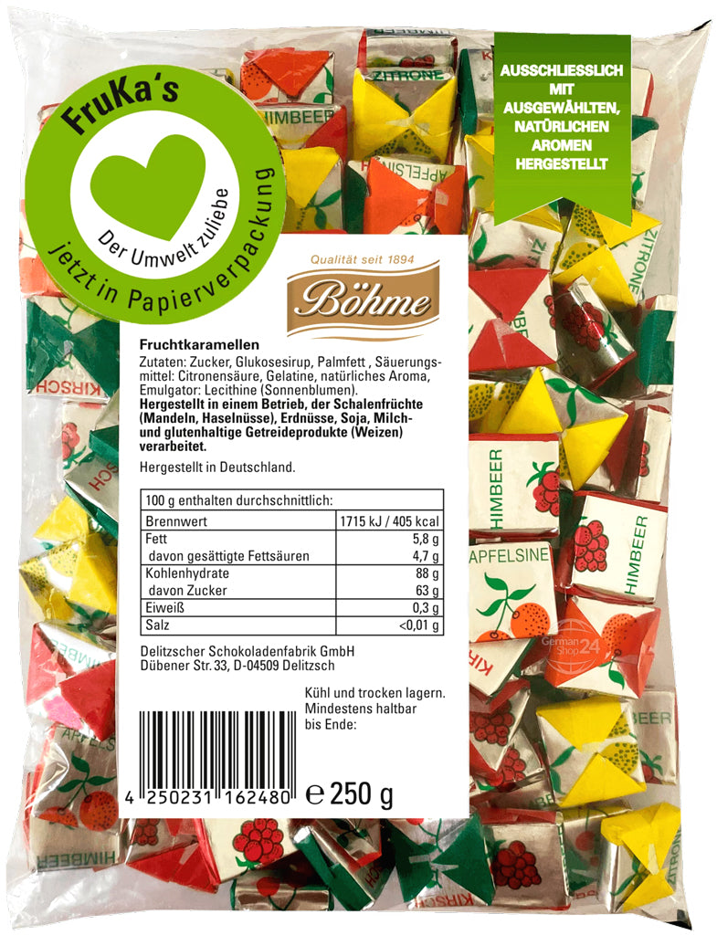 Boehme Fruit Flavored Caramels 8.82 oz