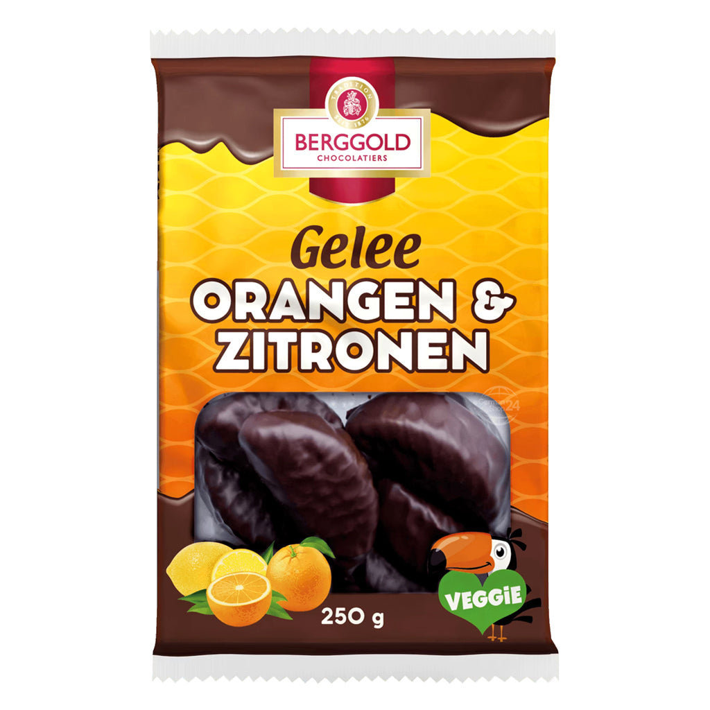 Berggold Chocolate Covered Jelly Oranges & Lemons 8.82 oz