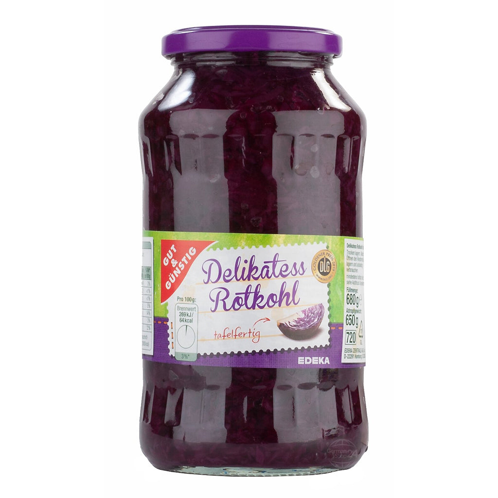 Gut & Guenstig Delicatess Red Cabbage 24 oz Jar