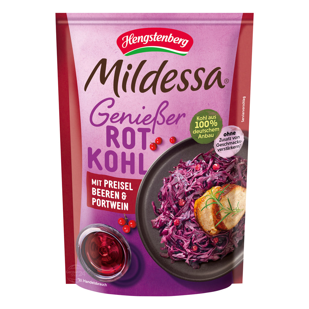 Hengstenberg Mildessa Gourmet Red Cabbage with Lingonberries & Port Wine 14.1 oz Pouch