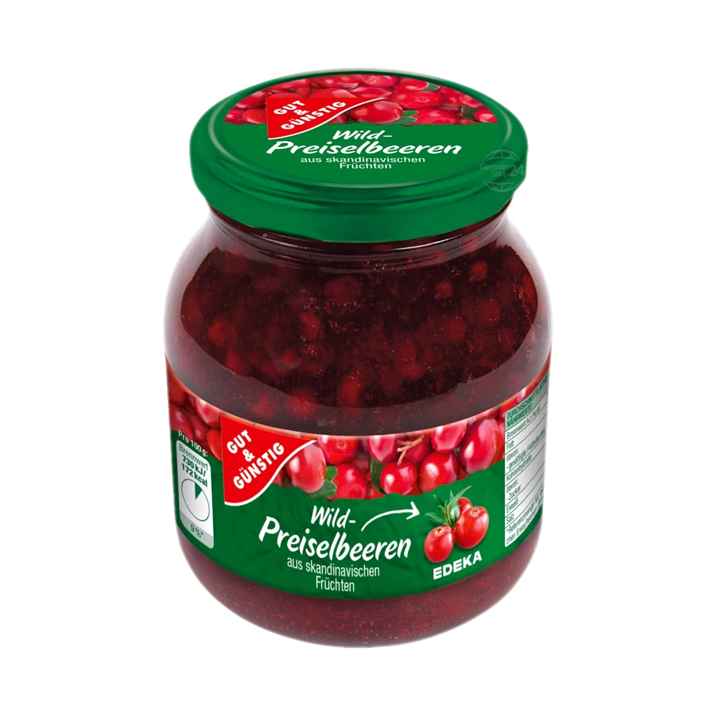 Gut & Guenstig Wild Lingonberries 13.8 oz Jar
