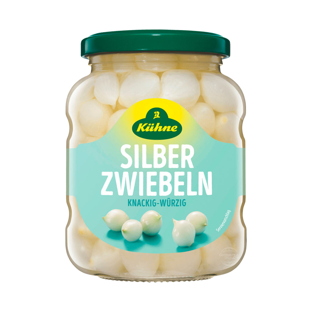 Kuehne Silverskin Cocktail Onions 12.5 oz Glass Jar