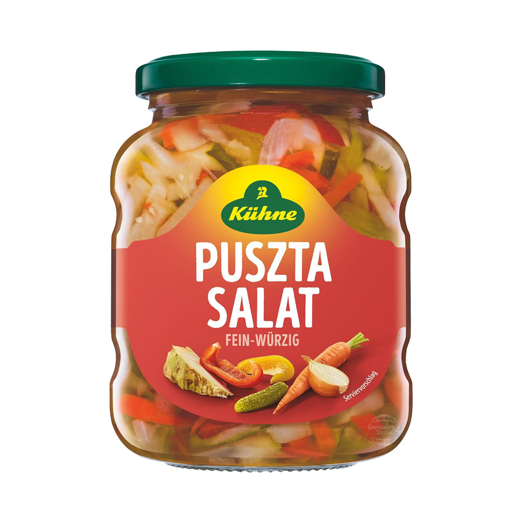 Kuehne Puszta Salad, Delicately Spiced, 12.5 oz Glass Jar