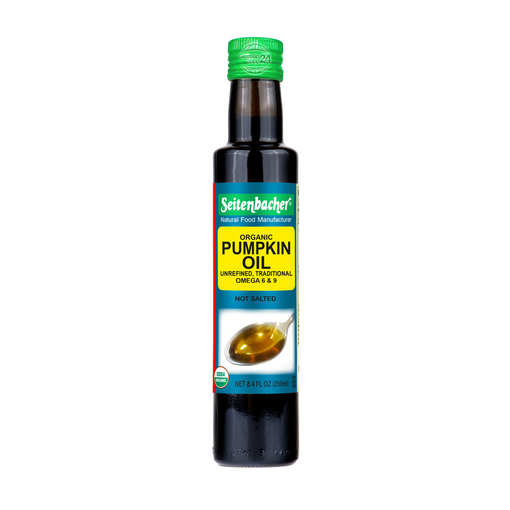 Seitenbacher Organic Pumpkin Seed Oil 8.45 fl.oz Glass Bottle