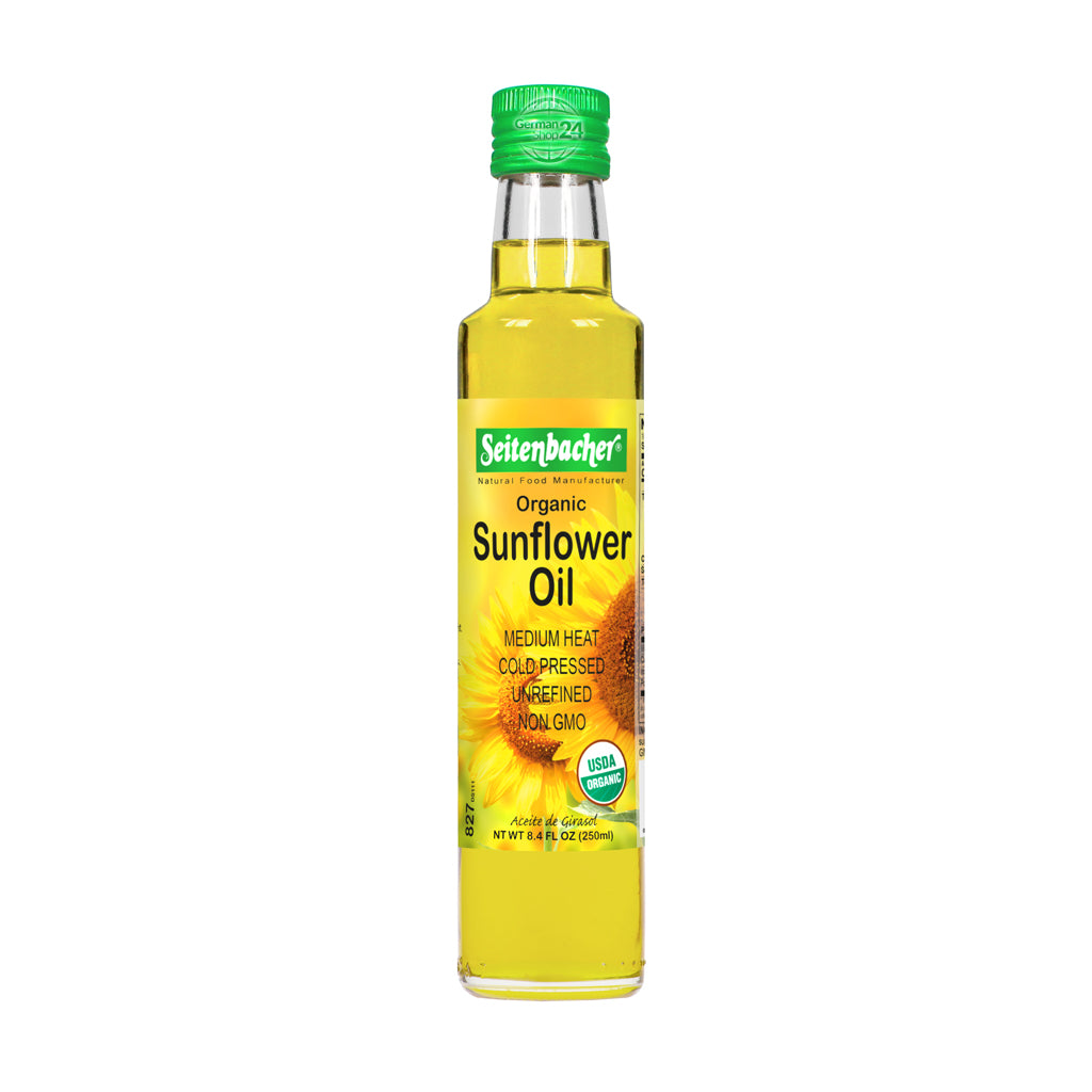 Seitenbacher Organic Sunflower Oil 8.45 fl.oz Glass Bottle