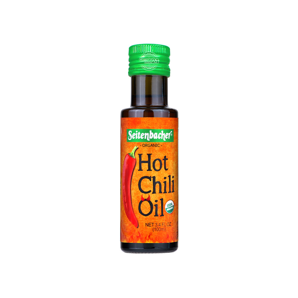 Seitenbacher Organic Hot Chili Oil 3.38 fl.oz Glass Bottle