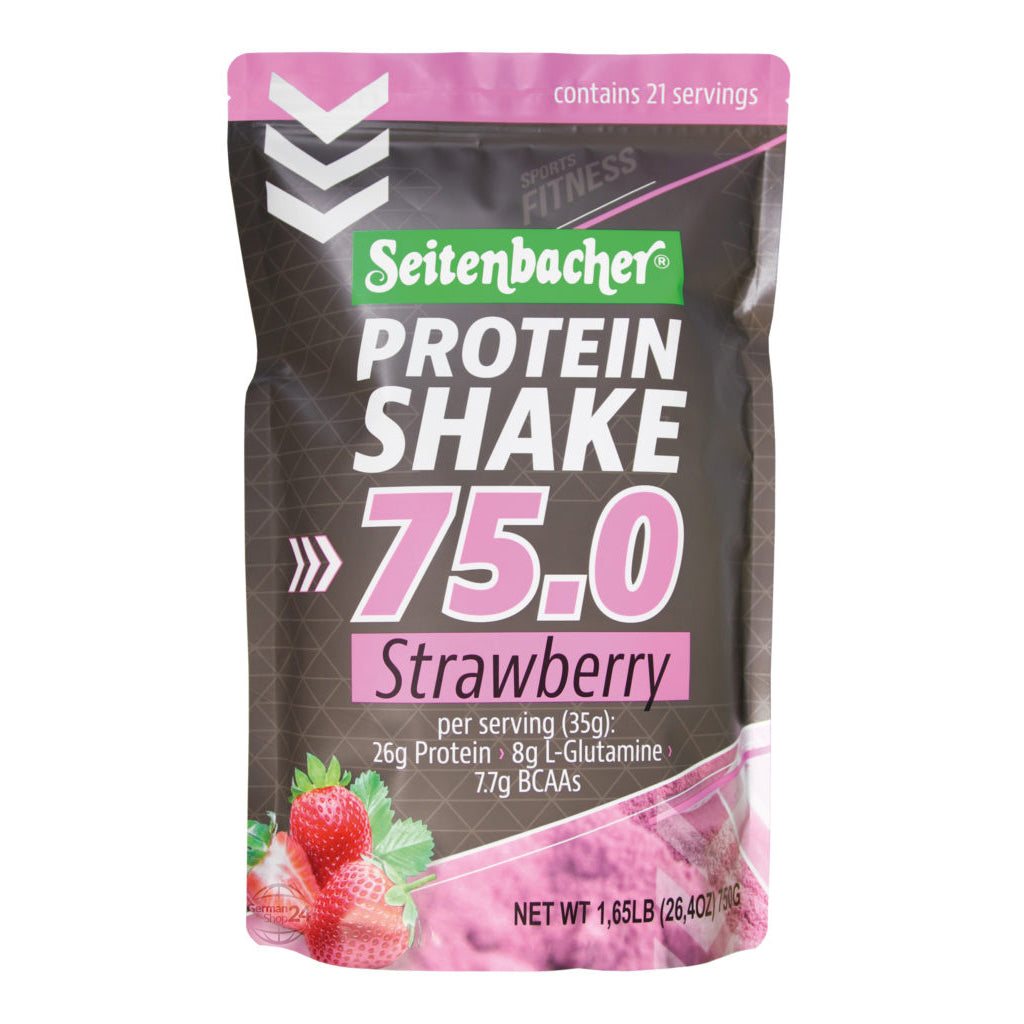 Seitenbacher Protein Shake Strawberry Flavor 1.65 lbs Pouch