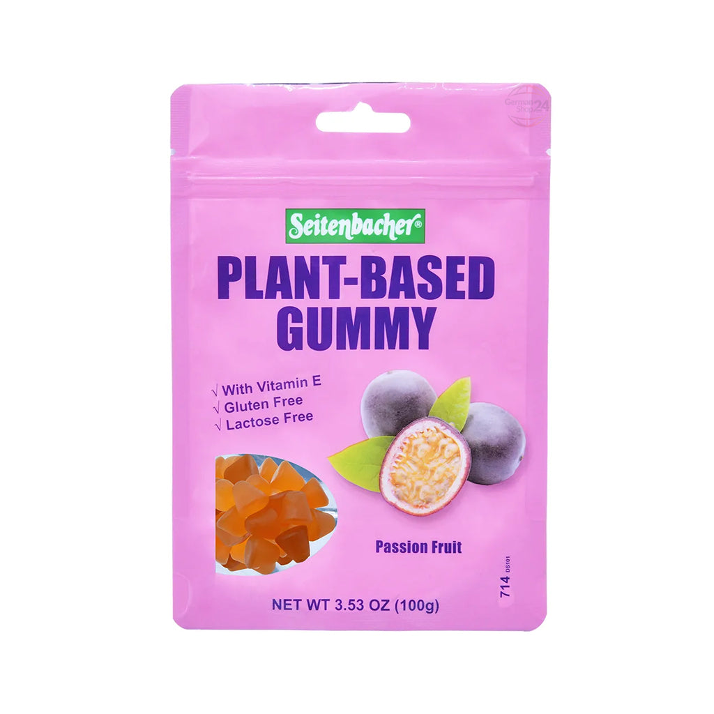 Seitenbacher Plant-Based Gummy Candy Passion Fruit 3.53 oz Pouch