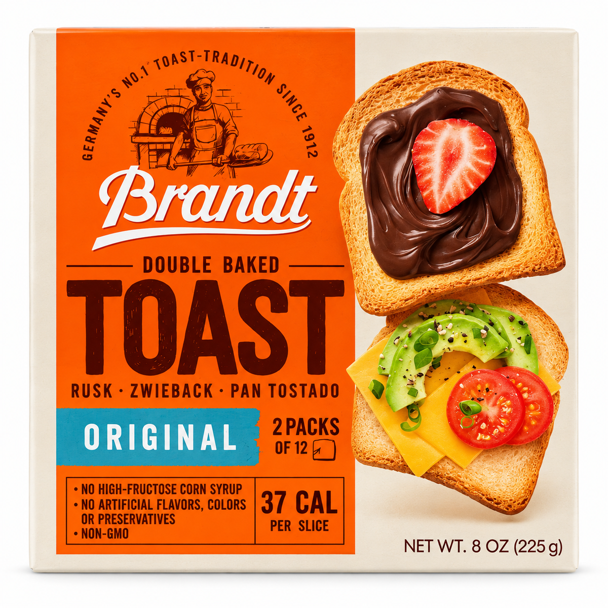 Brandt Zwieback Original, 8 oz