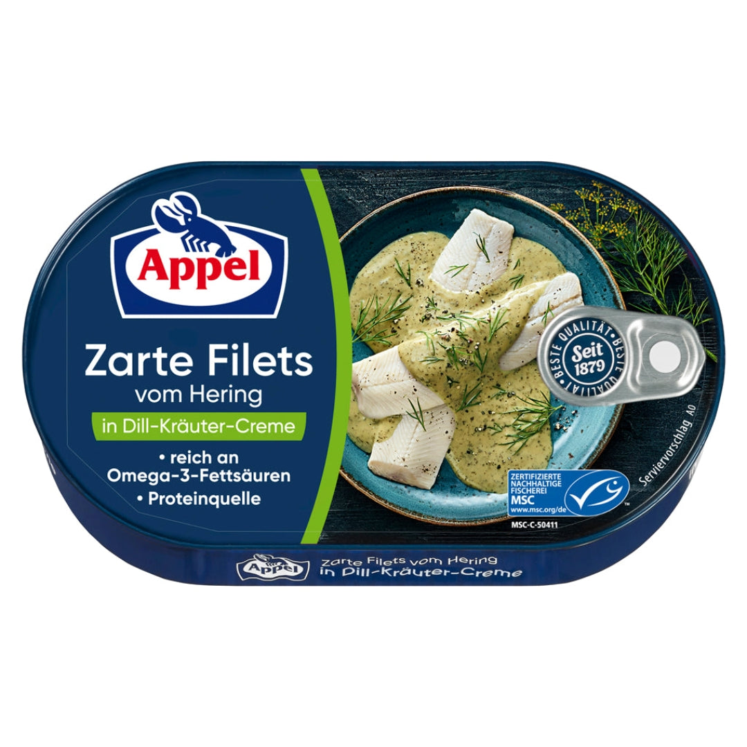 Appel Herring Fillets in Creamy Dill-Herb Sauce