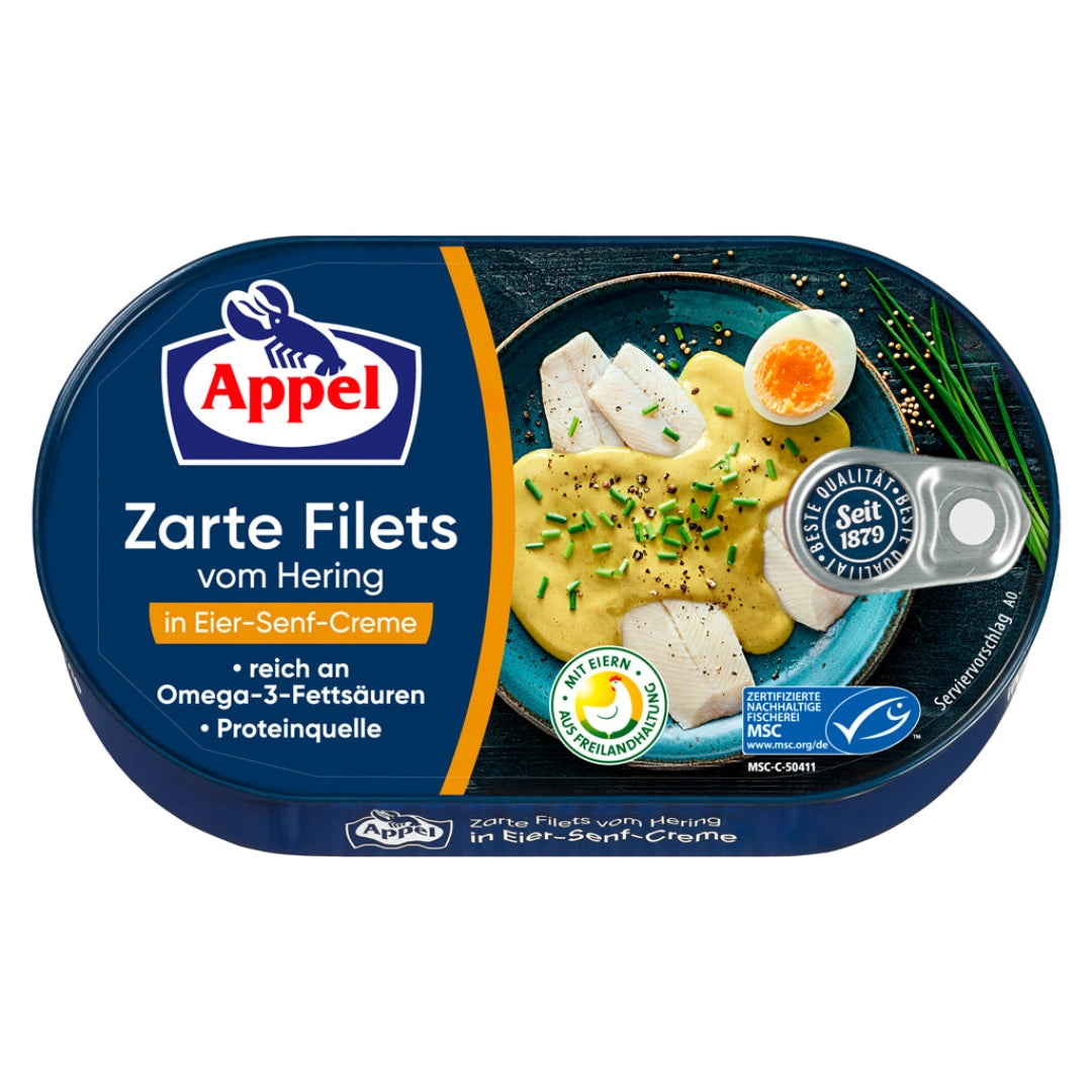 Appel Herring Fillets in Creamy Egg-Mustard Sauce
